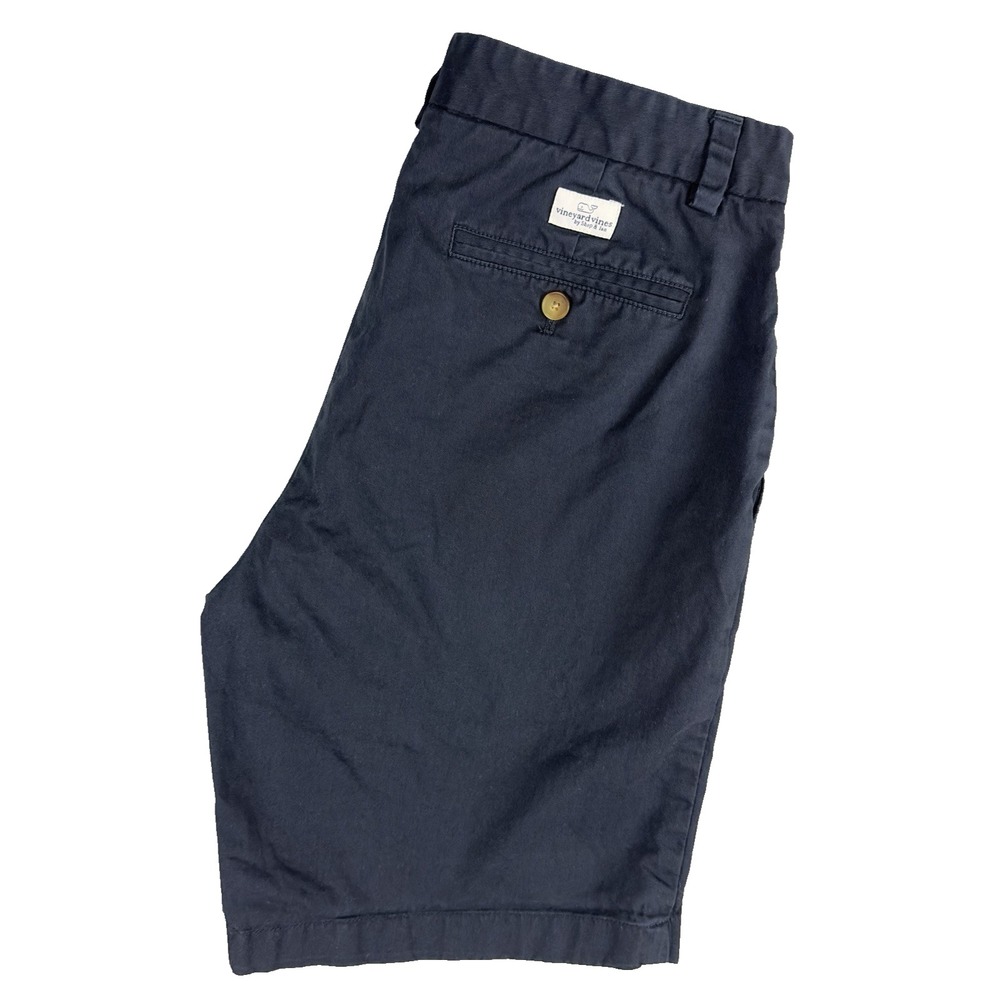 Vineyard Vines Shorts Size 32 Blue Cotton Chino Preppy Classic Golf Uniform Pant